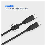 كابل شحن Powerology USB-C - USB-C إلى USB-C / طوله متران / أسود