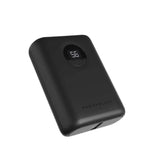 بنك طاقة باورولوجي فائق الصغر - 10000 مللي أمبير / 20 واط / منفذ USB-C / منفذ USB-A / أسود