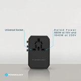 Powerology Universal Charger With TriPle USB-A Ports - Black
