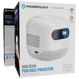 Powerology Mini Beam Portable Projector - DLP 720P / 100 ANSI lumens / HDMI/USB / 8700mAh / White