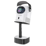 Promate 4K Ultra HD Wireless LCD Projector with Built-In Speaker & Monopod Stand