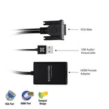 Promate Adaptor Kit with Audio Support VGA-to-HDMI