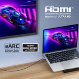 Promate Certified Ultra-High-Speed 8K@60Hz HDMI Slim Flexible Cable
