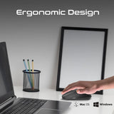Promate EZGrip Ergonomic Wireless Mouse Black