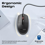 Promate Ergonomic Design Wired Optical Mouse