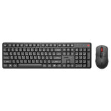 Promate Ergonomic Wireless Keyboard with Silent Keys and 5000DPI Mouse