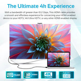 Promate High Definition Right Angle 4K HDMI Audio Video Cable