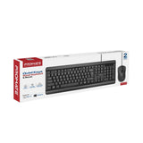 Promate Quiet Keys Wired Keyboard and 1200 DPI Mouse