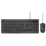 Promate Quiet Keys Wired Keyboard and 1200 DPI Mouse