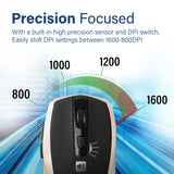 Promate Silent Switch Streamlined Wireless Mouse Gold