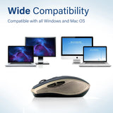 Promate Silent Switch Streamlined Wireless Mouse Gold