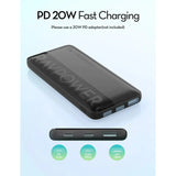 RAVPower RP-PB1228 PD 20W Pioneer 10000mAh 3-Port Power Bank black