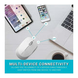 ماوس لاسلكي صامت Rapoo M100 - 2.4 جيجاهرتز / 1300 نقطة في البوصة / بلوتوث / USB - رمادي فاتح