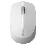 ماوس لاسلكي صامت Rapoo M100 - 2.4 جيجاهرتز / 1300 نقطة في البوصة / بلوتوث / USB - رمادي فاتح