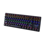 Rapoo V500Pro-87 Bluetooth Wireless – Black Multi-mode Mechanical RGB Gaming TKL Keyboard (Blue Switch) – Eng