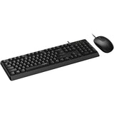 مجموعة لوحة مفاتيح وماوس ضوئي سلكي Rapoo X130Pro بتقنية الواقع المعزز - أسود