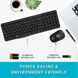 Rapoo X1800S Wireless Multimedia Keyboard & Optical Mouse AR - Black