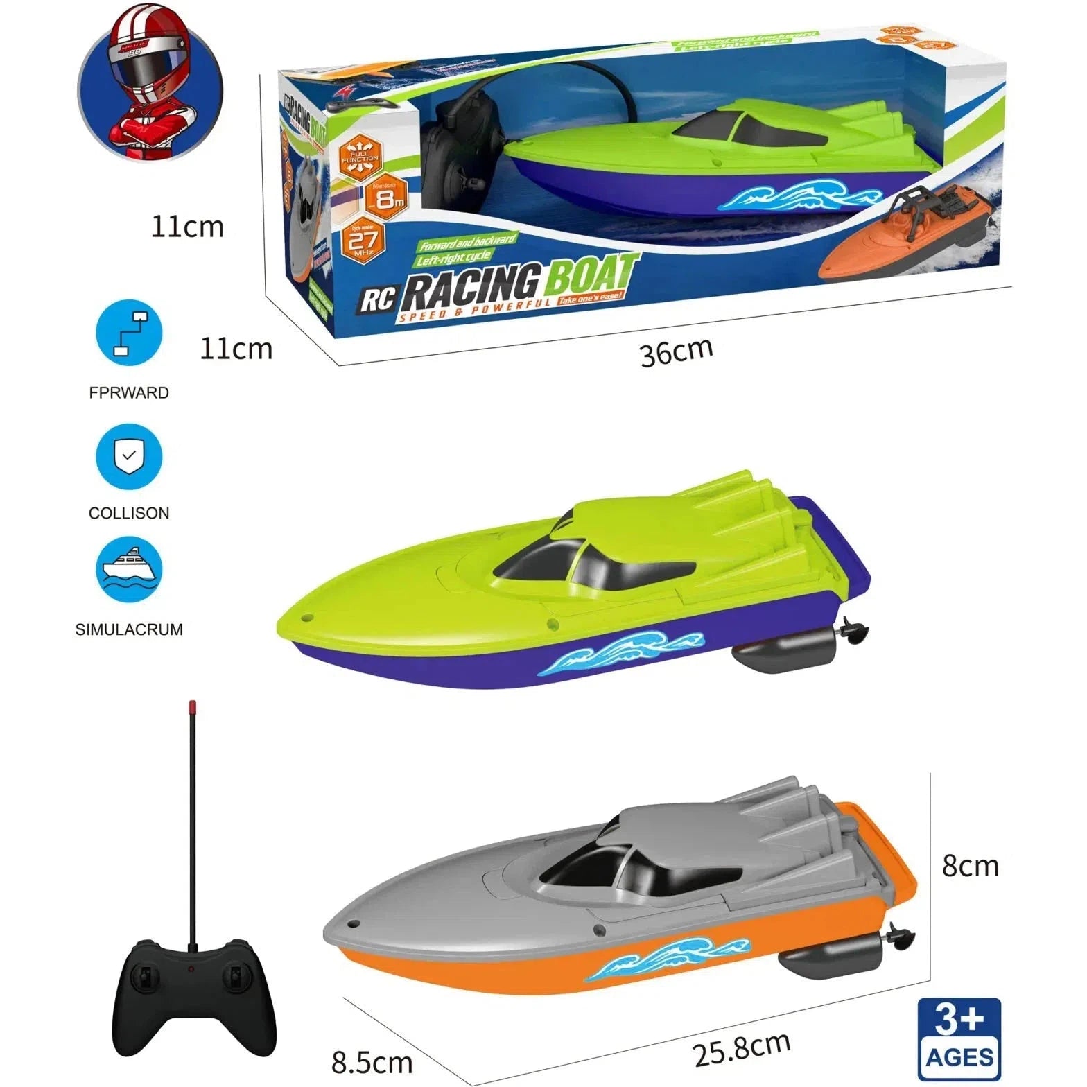 Rc Racing Boat-0036-3B-Racing Cars-Other-Star Light Kuwait