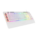 Redragon K512 Shiva RGB Backlit Membrane Wired Gaming Keyboard with Multimedia Keys-White