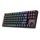 Redragon KUMARA K552 RGB-1 TKL Mechanical Gaming Keyboard. Blue Switch, – Black