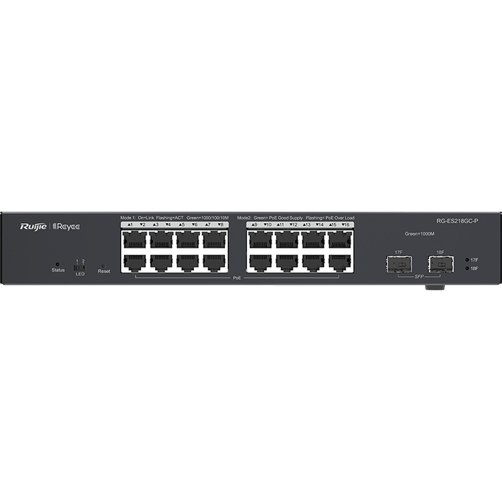 Ruijie Rg-Es218Gc-P 18-Port Gigabit Smart Poe Switch-Rujie Switches-Ruijie-Star Light Kuwait