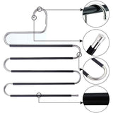 S Type Trousers Hanger Antislip Black