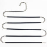 S Type Trousers Hanger Antislip Black