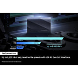 SAMSUNG 1TB External SSD T9 Portable Black