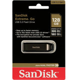 SanDisk Ultra Extreme Go Flash Drive – 128GB / USB 3.2 Gen 1 / Black and Silver