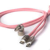 SIA powerlink SOFT RUBBER TYPE C - TYPE C LANYARD CABLE 60W 30CM LIGHT PINK