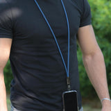 SIA powerlink SOFT RUBBER TYPE C - TYPE C LANYARD CABLE 60W 30CM NAVY BLUE