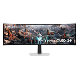 شاشة ألعاب منحنية من سامسونج أوديسي OLED G9 مقاس 49 بوصة، بتردد 240 هرتز وزمن استجابة 0.03 مللي ثانية، ودقة DQHD، ومنفذ HDMI 2.1، وتقنية HDR 400.