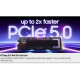 Samsung (9100 PRO) 1TB Internal SSD PCIe Gen 5x4 NVMe, Speeds Up to 14700 MB/s