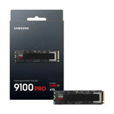 محرك أقراص NVMe سامسونج 9100 برو من الجيل الخامس بسعة 4 تيرابايت مع مشتت حراري، سرعة نقل بيانات تصل إلى 14800 ميجابايت/ثانية