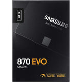 قرص صلب داخلي من سامسونج بسعة 4 تيرابايت، طراز 870 EVO، مقاس 2.5 بوصة، موديل MZ-77E4T0BW