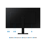 شاشة سامسونج الذكية LS32D706EAMXUE - 32 بوصة، دقة 4K، زمن استجابة 5 مللي ثانية، منفذ HDMI، منفذ DisplayPort، لون أسود