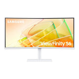 شاشة سامسونج LS34C650TAMXUE 1000R منحنية - 34 بوصة UWQHD FHD / 5 مللي ثانية / HDMI / منفذ عرض / سماعة رأس / إيثرنت / لون أبيض دافئ