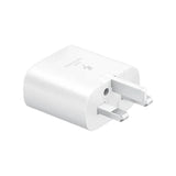 محول سفر سامسونج بدون كابل - 25 واط / منفذ USB من النوع C / أبيض