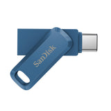 ذاكرة فلاش SanDisk Ultra Dual Drive Go USB-C بسعة 128 جيجابايت، بسرعة 150 ميجابايت/ثانية (أزرق داكن)