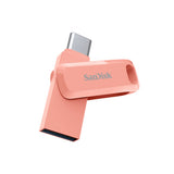 ذاكرة فلاش SanDisk Ultra Dual Drive Go USB-C بسعة 256 جيجابايت، بسرعة 150 ميجابايت/ثانية (لون الخوخ)