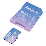 SanDisk Creator microSD Card with Adapter - 128GB / UHS-I / Up to 190MB/s