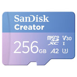 SanDisk Creator microSD Card with Adapter - 256GB / UHS-I / Up to 190MB/s