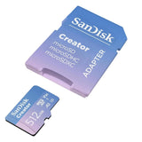 SanDisk Creator microSD Card with Adapter - 512GB / UHS-I / Up to 190MB/s