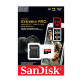 بطاقة ذاكرة SanDisk Extreme PRO microSDXC UHS-I بسعة 512 جيجابايت مع محول - سرعة تصل إلى 200 ميجابايت/ثانية