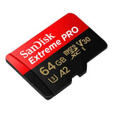 بطاقة SanDisk Extreme PRO microSDXC UHS-I - سعة 64 جيجابايت / سرعة نقل بيانات 200 ميجابايت/ثانية