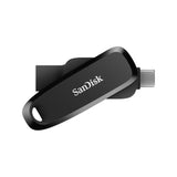 محرك أقراص SanDisk للهواتف التي تعمل بنظام Android - سعة 128 جيجابايت / سرعة تصل إلى 100 ميجابايت/ثانية / منفذ USB من النوع C / منفذ USB من النوع A / أسود