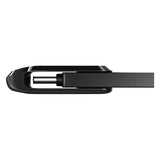 محرك أقراص فلاش SanDisk Ultra Dual Drive Go - سعة 1 تيرابايت / سرعة تصل إلى 400 ميجابايت/ثانية / منفذ USB 3.2 من الجيل الأول / من النوع C / أسود