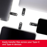 SanDisk Ultra Dual Drive Go Flash Drive - 64GB / Up to 300 MB/s / USB 3.2 Gen 1 / Type-C / Black