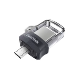 محرك أقراص SanDisk Ultra Dual Drive m3.0 - سعة 32 جيجابايت (أسود-رمادي)