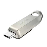 ذاكرة فلاش SanDisk Ultra Luxe USB Type-C - سعة 256 جيجابايت / سرعة تصل إلى 400 ميجابايت/ثانية / USB-C / USB 3.2 Gen 1 / فضي
